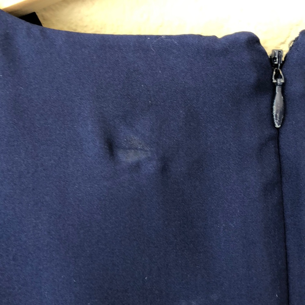 Banana Republic Blue Cowl Neck Silk A-Line Dress Size 2 - Picture 4 of 6